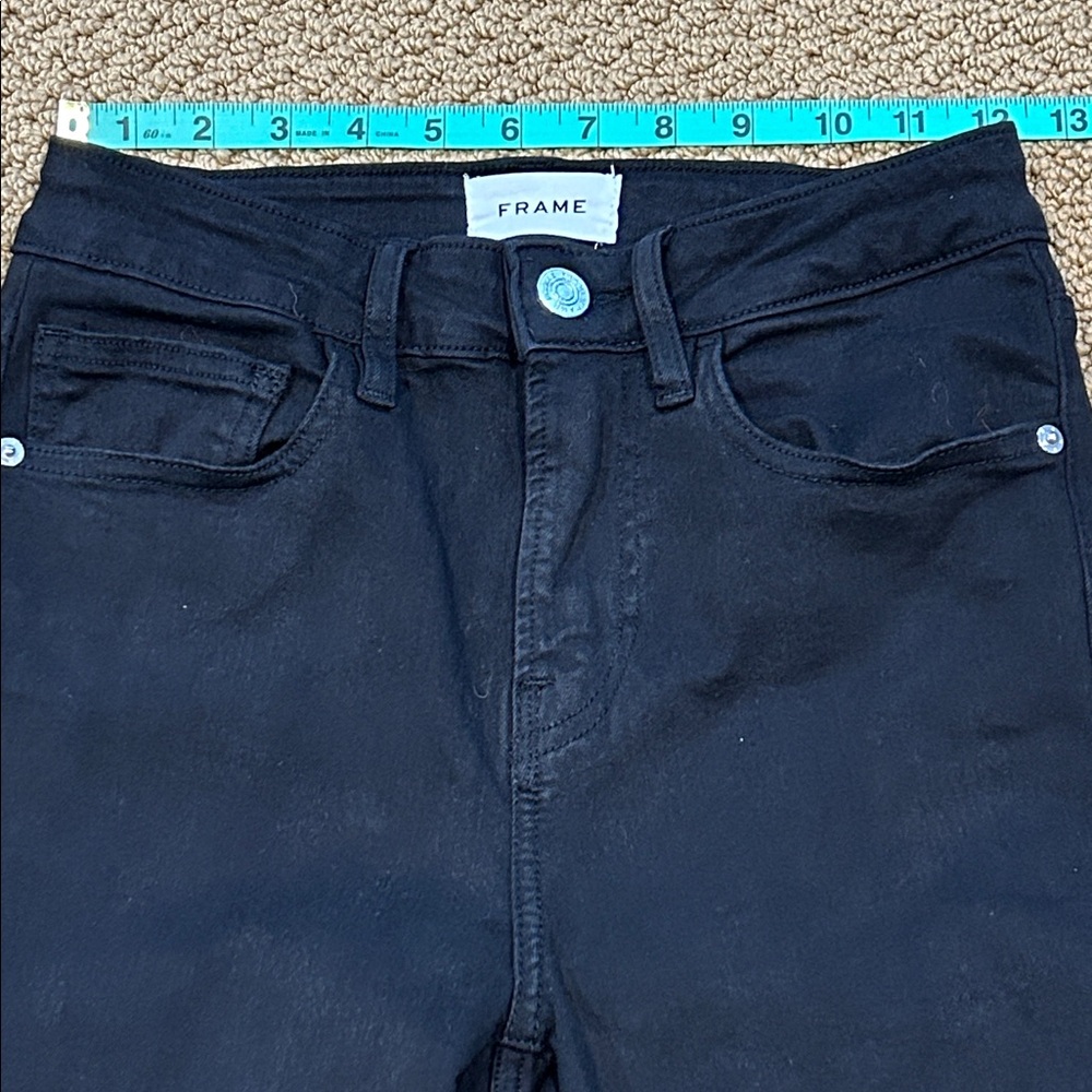 Frame Le Crop Mini Boot Jeans size 26 Film Noir Black - Picture 11 of 14